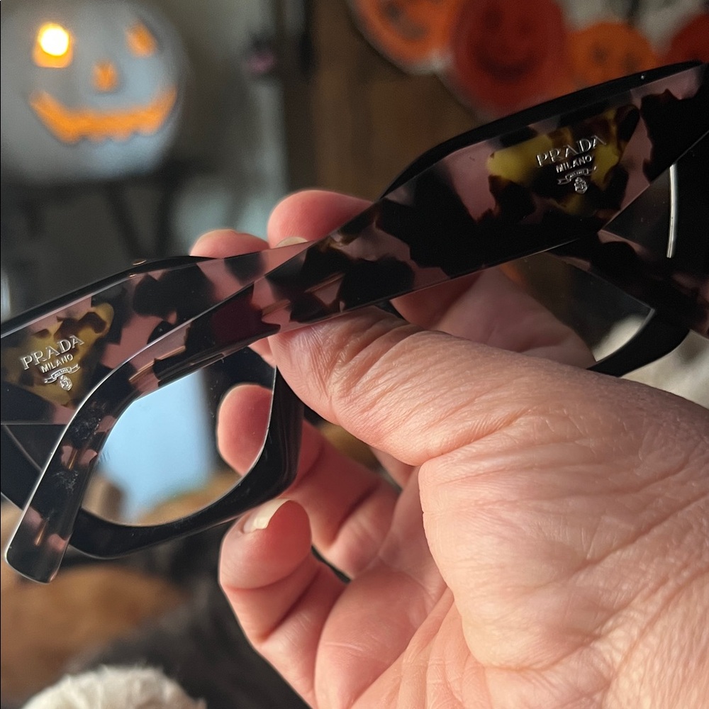 Prada Brown Patterned Sunglasses - image 1